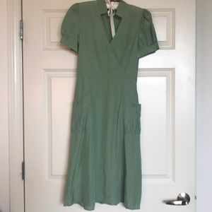 Sage midi dress
